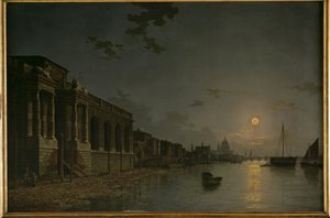 テムズ川の眺め 作： Abraham Pether